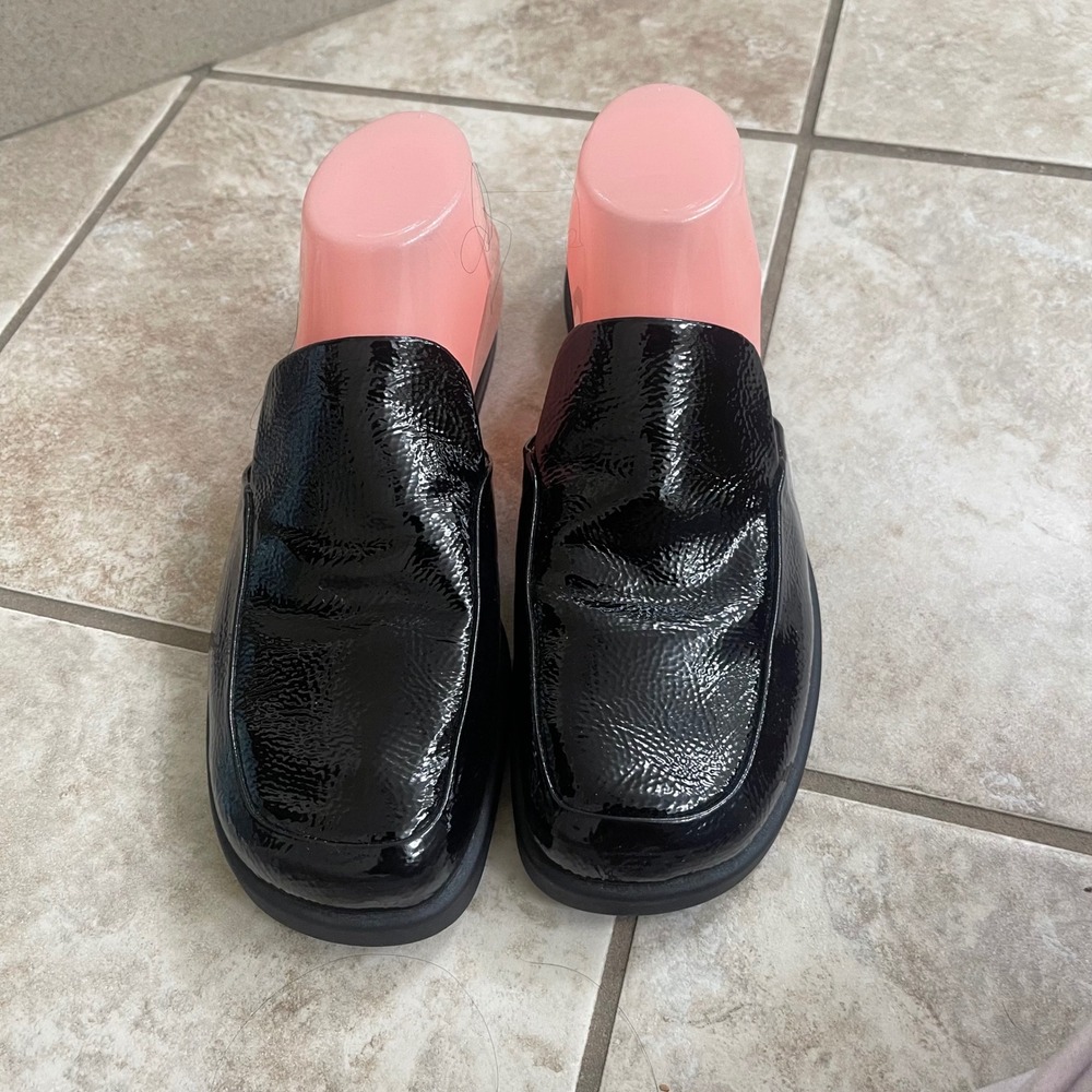 Franco Sarto Bocca‎ Slide Mules Black patent Sz 8.5m used ones - Picture 2 of 7